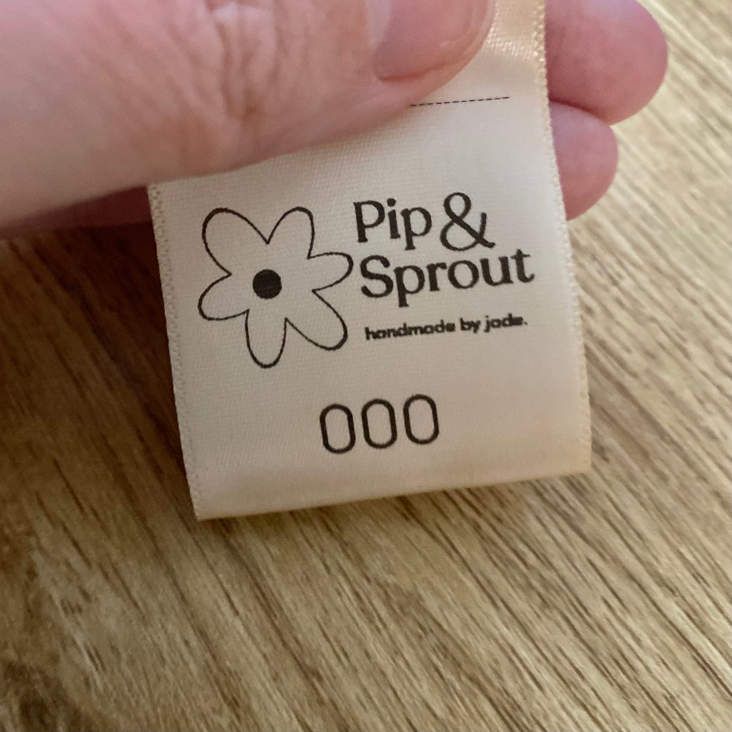 Garment Label with Sizing - Logo/Size/Care Instructions