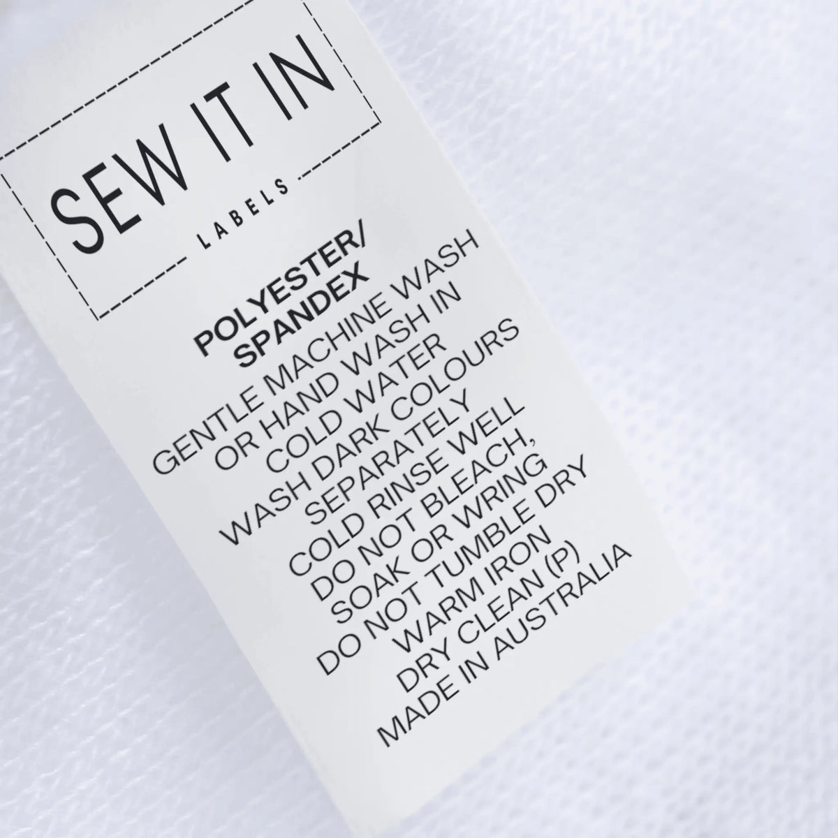 Care Instructions with Logo - Sew It In Labels