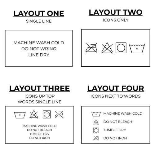 Garment Label - Logo/Care Instructions - Sew It In Labels