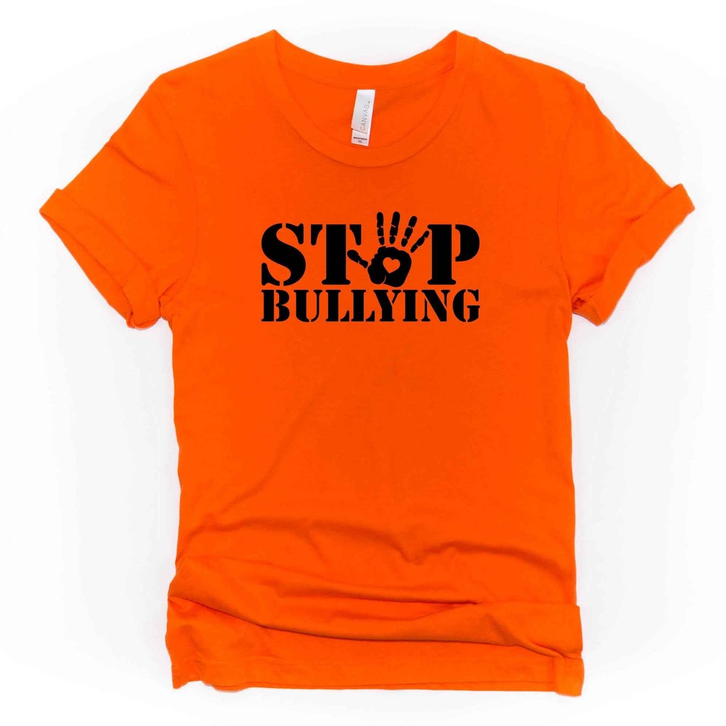 Hand Stop Bullying Orange Shirt - Sew It In Labels