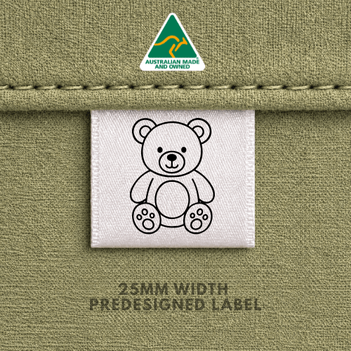 Teddy - 25mm Pre Design - Sew It In Labels