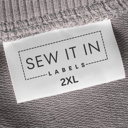 Garment Label with Sizing - Logo/Size/Care Instructions