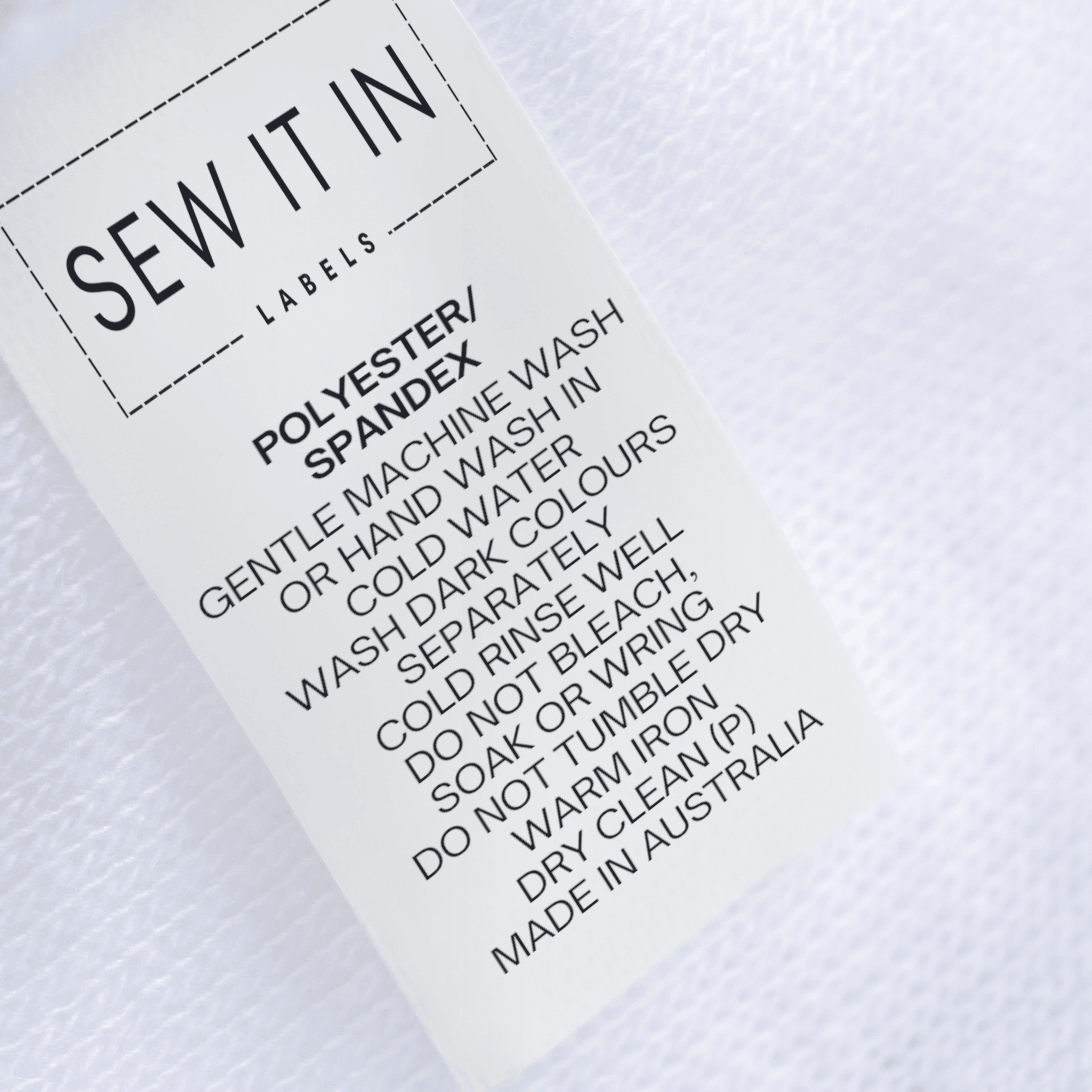 Care Instructions with Logo - Sew It In Labels