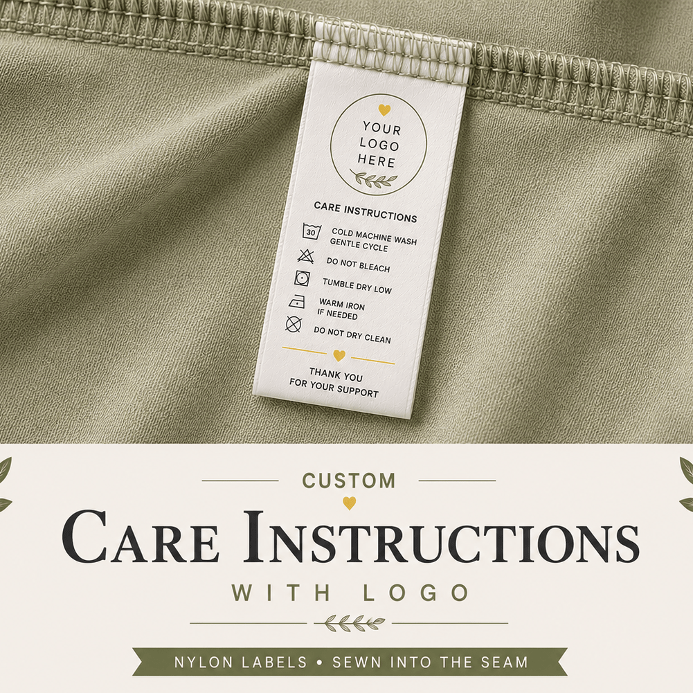Care Instructions with Logo - Sew It In Labels