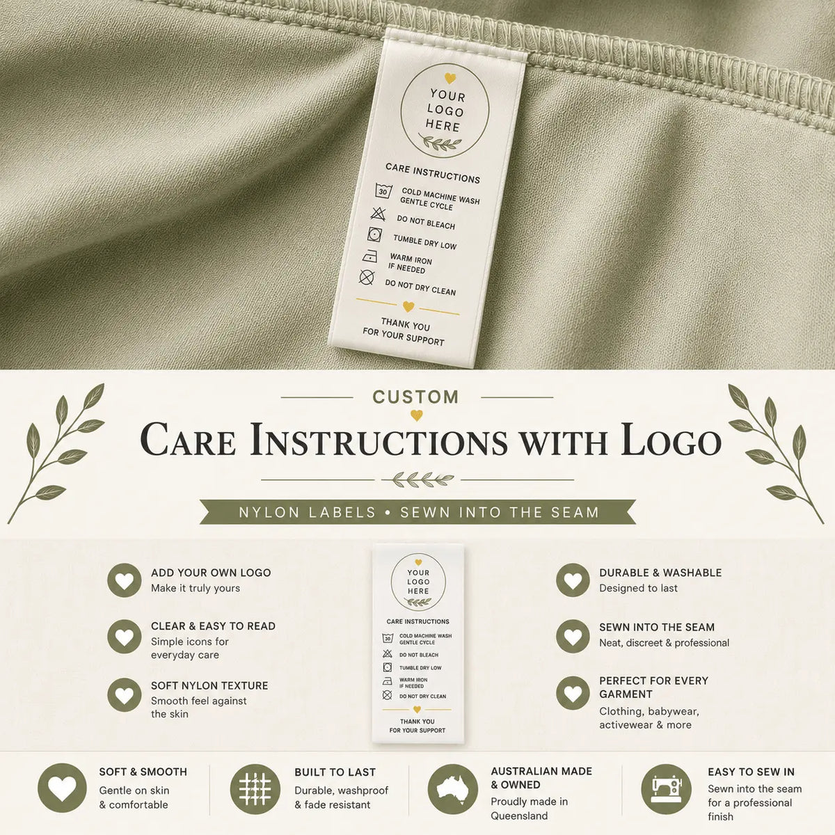 Logo Instructions Care Instructions with Logo - Essential Product Maintenance Guide – Sew ...