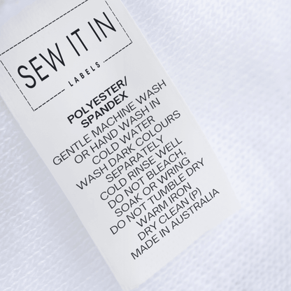 Care Instructions with Logo - Sew It In Labels