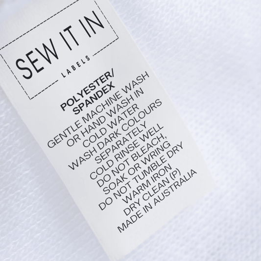 Care Instructions with Logo - Sew It In Labels