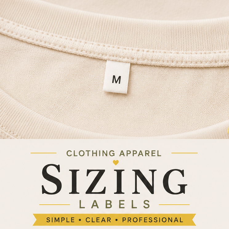 Clothing Apparel Size Tags Labels - Sew It In Labels