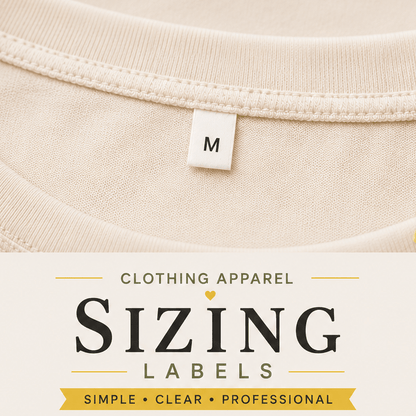 Clothing Apparel Size Tags Labels - Sew It In Labels