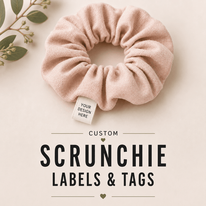 Custom Scrunchie Labels & Tags - Sew It In Labels