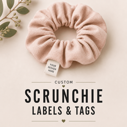 Custom Scrunchie Labels & Tags - Sew It In Labels