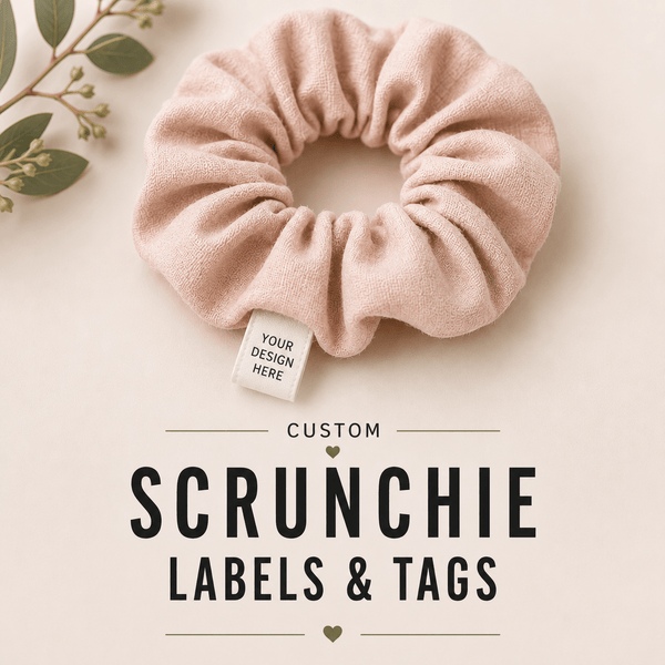 Custom Scrunchie Labels & Tags - Sew It In Labels