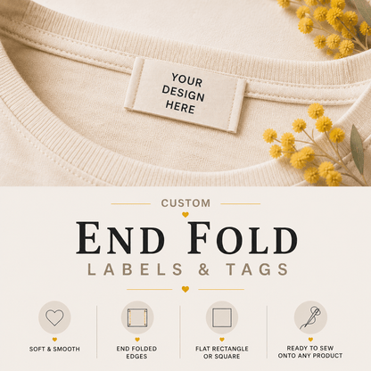 End Fold Labels - Sew It In Labels