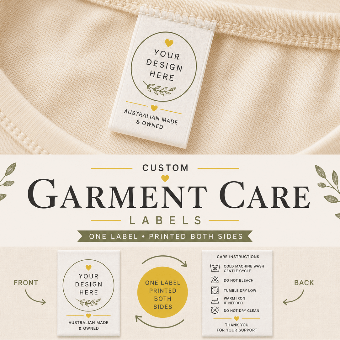 Garment Label - Logo/Care Instructions - Sew It In Labels