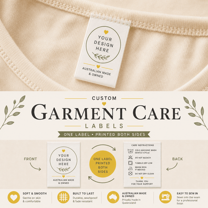Garment Label - Logo/Care Instructions - Sew It In Labels