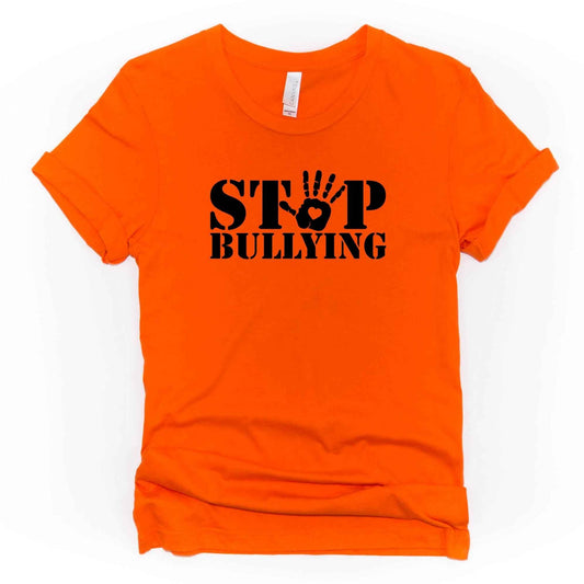 Hand Stop Bullying Orange Shirt - Sew It In Labels