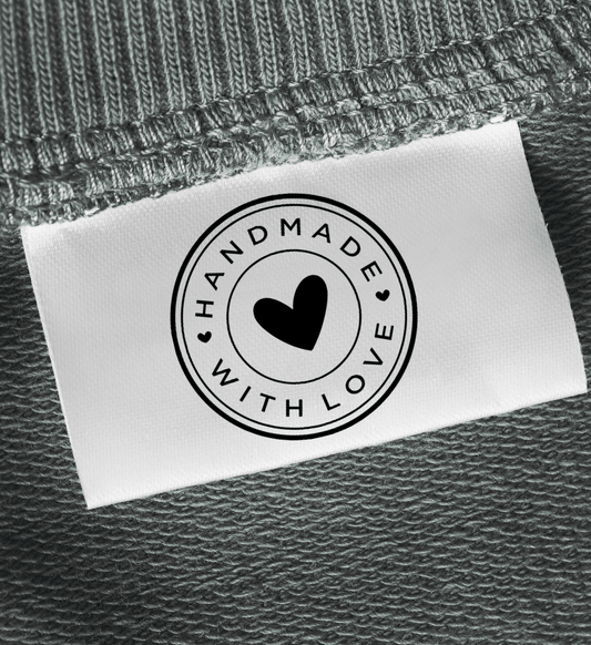 Handmade with love heart - Sew It In Labels