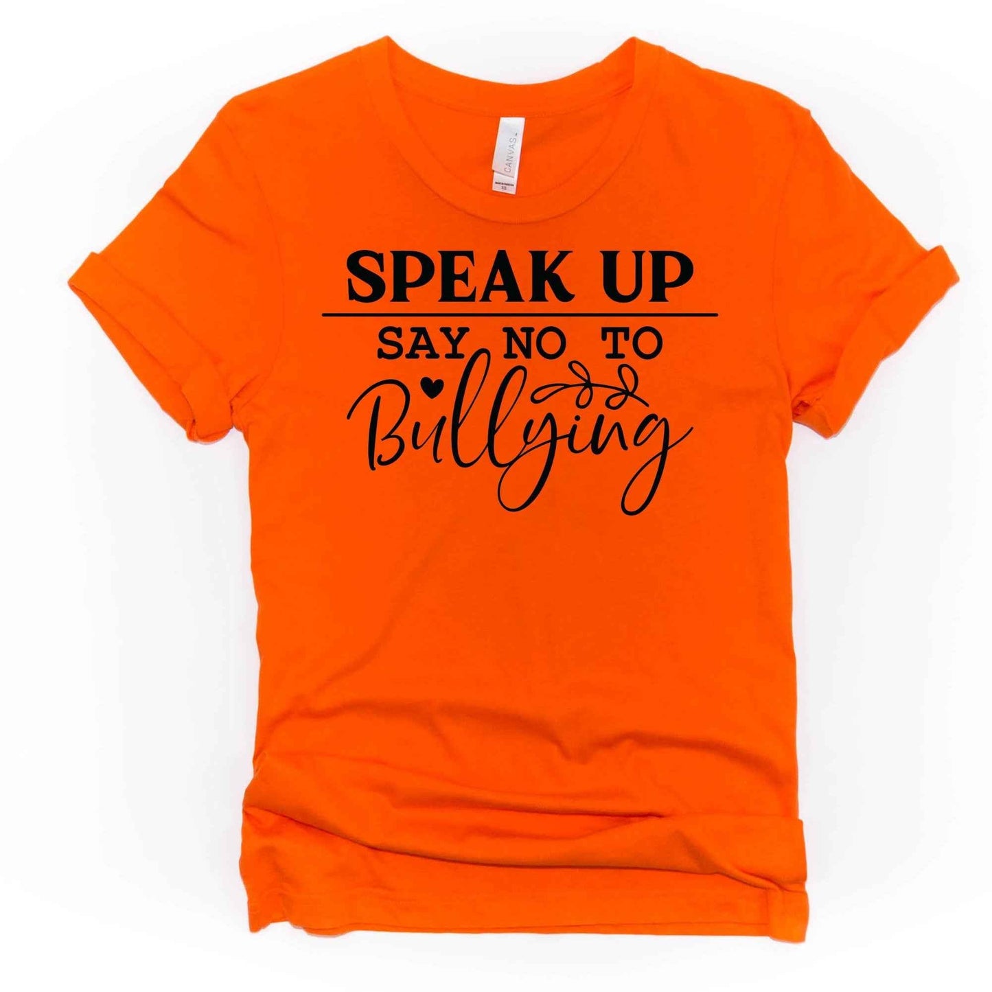 Speak Up Say No To Bullying Orange Shirt - Sew It In Labels