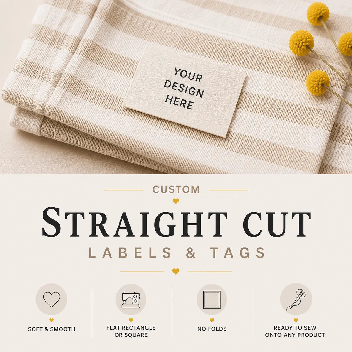 Straight Cut Labels - Sew It In Labels