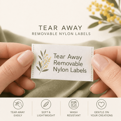 Tear Away Removable In Seam Labels - Sew It In Labels
